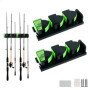 Support Mural pour Canne à Pêche - Lot de 2 avec Coussin en Gel UV