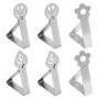 Set de 6 Pinces à Nappe en Acier Inoxydable - Antidérapantes et Résistantes