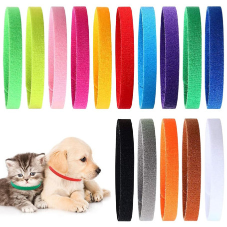 Pack de 15 Colliers Réglables pour Chiots - Identification Multicolore