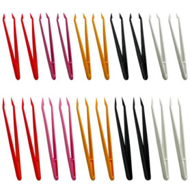 TRKETK 20 Pinces à Épiler en Plastique pour Enfants - Couleurs Variées
