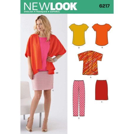 Patron de Couture New Look NL6217 pour Ensemble Femmes