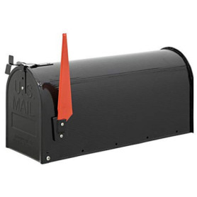 Boîte aux Lettres Américaine en Acier Noir - Grande Capacité