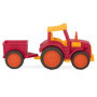 Tracteur Rouge avec Remorque - Jouet Écologique pour Enfants