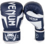 Gants de Boxe Venum Elite - Blanc et Bleu Marine - 12 oz pour Entraînement Intensif