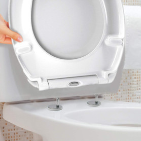 Lunette de Toilette Clipsable Blanche avec Fermeture Douce SA Products