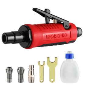 Meuleuse Pneumatique WORKPRO 1/4" - Outil Rotatif Professionnel pour Métal, Bois et Plastique