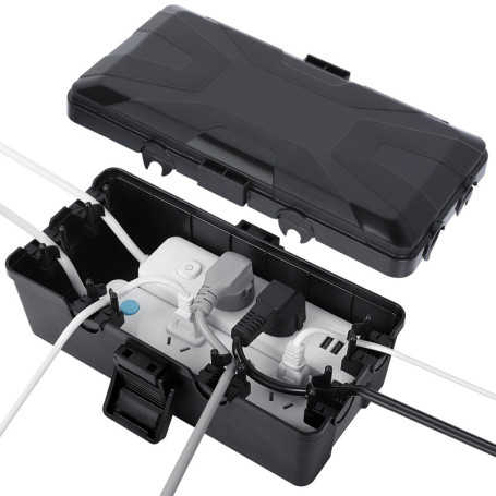 Boîte Électrique Étanche Cozary pour Extérieur - Protection Prises et Rallonges
