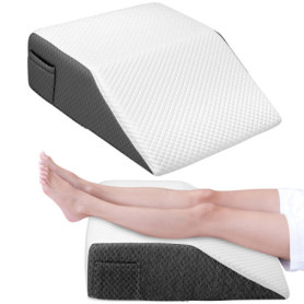 Coussin Ergonomique de Jambes QWORK - Relevé de Jambes avec Mousse à Mémoire