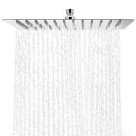 Tête de Douche Inox QWORK 30CM - Économiseur d'Eau Anti-Calcaire