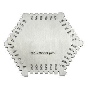 Peigne Hexagonal RIVERWELD pour Mesure d'Épaisseur de Peinture Humide 25-3000 µm