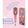 Microphone Karaoké Sans Fil Rose pour Enfant - Bluetooth Rechargeable