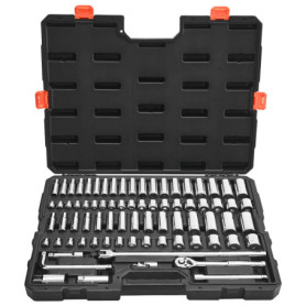 Kit de Douilles VEVOR 76PCS en Acier CR-V avec Clé à Cliquet