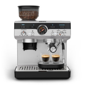 Krups Precision - Machine Expresso Manuelle avec Moulin Intégré et Buse Vapeur