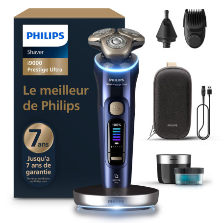 Philips Rasoir i9000 Prestige Ultra - Rasoir Électrique Étanche avec Technologie Skin IQ Pro
