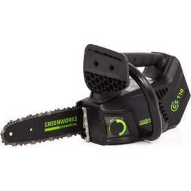 Tronçonneuse à Batterie Greenworks GD40TCS - 10 Pouces, Moteur Sans Balais
