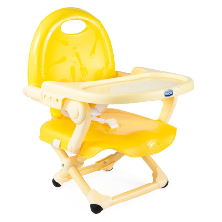 Rehausseur de Chaise Portable Chicco Pocket Snack - Jaune, 6 Mois à 3 Ans