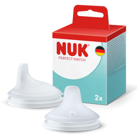 NUK Perfect Match Tétines d'Apprentissage en Silicone - Lot de 2 pour Bébé 6 mois et +