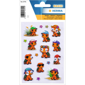 Autocollants Tortues avec Yeux Mobiles pour Enfants - HERMA