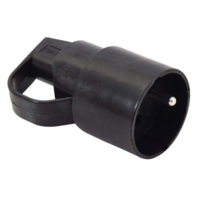 Fiche Électrique Femelle 16A avec Terre - Noire