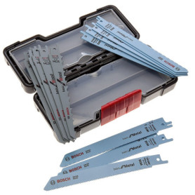 Jeu de 15 Lames de Scie Sabre Bosch pour Bois et Métal avec Toughbox
