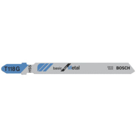 Lames de Scie Sauteuse Bosch T 118 G Basic pour Métal - Lot de 3