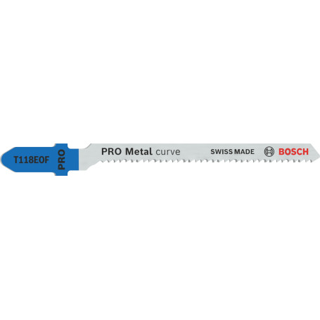 Lame de Scie Sauteuse Bosch PRO Metal curve T118EOF - 2 pièces pour Découpe de Métal