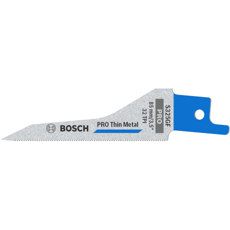 Lame de Scie Sabre Bosch PRO Thin Metal S325GF pour Tôles Fines - 85 mm