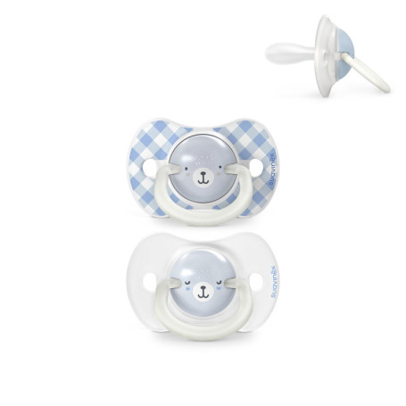 Lot de 2 Sucettes Brillantes pour Bébés 6-18 Mois - Suavinex SX Pro en Silicone