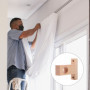 Support Tringle à Rideau en Bois - 2 Pièces pour Décoration Intérieure