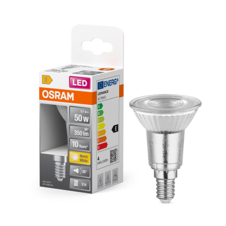 Spot LED Osram PAR16 50 E14 3,7W Blanc Chaud 2700K - Éclairage d'Accentuation