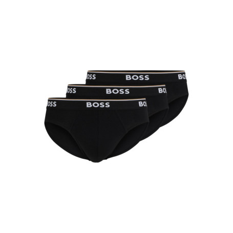 Lot de 3 Slips BOSS en Coton Stretch pour Hommes - Noir