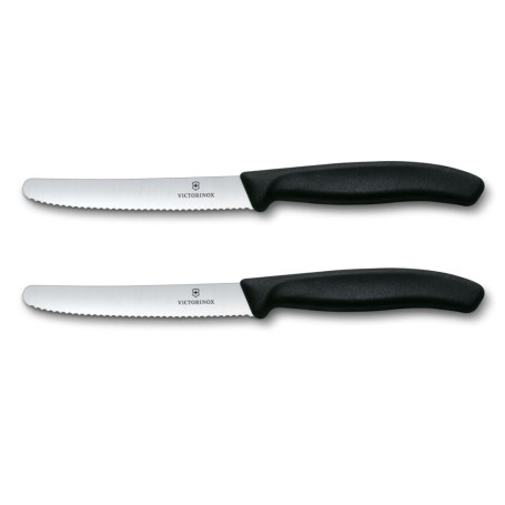 Set de Couteaux à Petit Déjeuner Victorinox Swiss Classic - 2 Pièces Noir