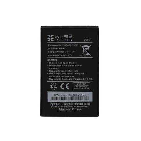 Batterie TY BETTERY Compatible WIKO Sunny 3 / 2 Plus - 2000mAh Lithium-ion