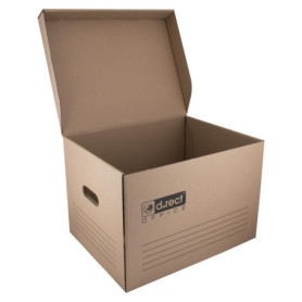D.RECT KEEP.IT 2100 - Lot de 12 Boîtes d'Archive A4 avec Couvercle Intégré