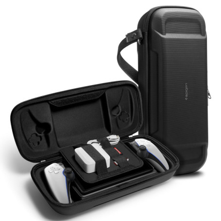 Étui Spigen Rugged Armor Pro pour PlayStation Portal - Protection Élégante en Noir