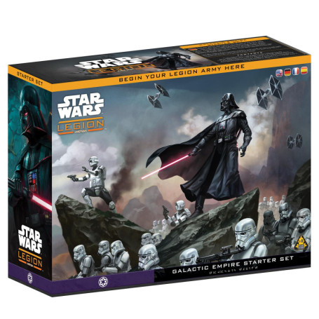 Asmodee - Star Wars™: Legion - Boîte de Démarrage Empire Galactique avec Dark Vador