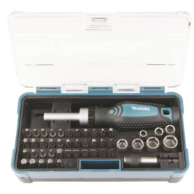 Clé à cliquet avec 47 embouts - Set complet Makita B-36170