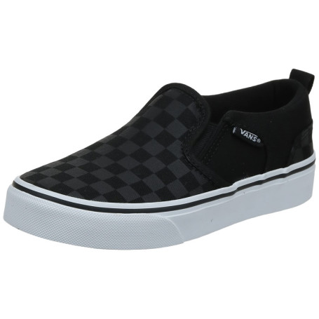 Baskets Vans Asher Checkerboard Noires pour Garçon