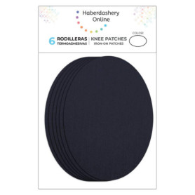 Patchs Thermocollants Bleu Marine pour Réparation de Vêtements - Lot de 6