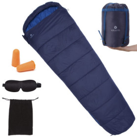 Sac de Couchage Ultra Léger 215 cm - 3-4 Saisons avec Accessoires