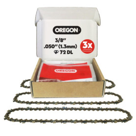 Oregon Lot de 3 Chaînes de Tronçonneuse 3/8" pour Guide de 50 cm - Compatible Stihl et Plus