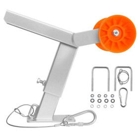 Support de Treuil Réglable pour Remorque Bateau avec Roulettes TPU