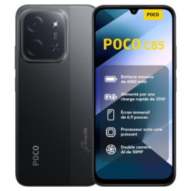 XIAOMI POCO C85 - Smartphone 8 Go RAM, 256 Go Noir avec Écran 6,9"