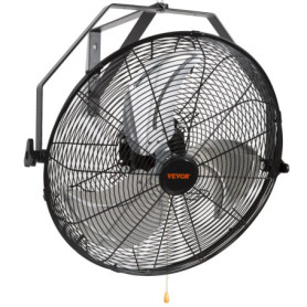 Ventilateur Mural Industriel VEVOR 44,6 cm Oscillant Étanche 3 Vitesses