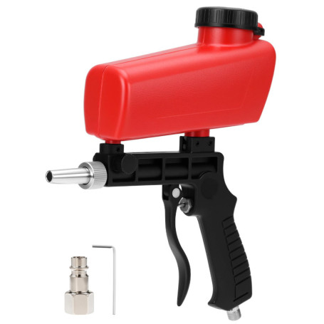 Pistolet de Sablage Pneumatique QWORK - Outil Efficace pour Sablage et Polissage