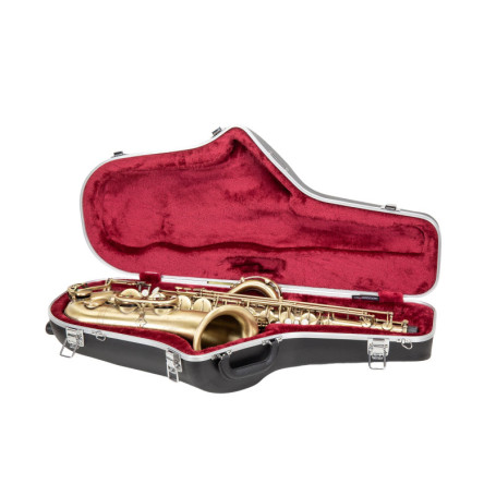 Étui ABS pour Saxophone Ténor Crossrock avec Intérieur en Velours Rouge