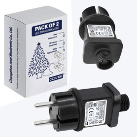 Transformateur LED 24V 6W IP44 pour Éclairage de Noël - Lot de 2