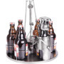 Porte-bouteilles décoratif BRUBAKER en métal pour 6 bouteilles - Idée cadeau originale