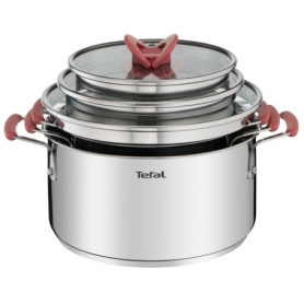 Set de Faitouts Tefal Opti'Space 18/20/24 cm avec Couvercles en Verre
