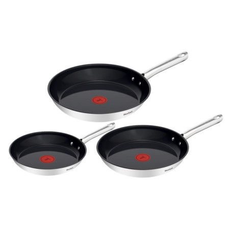 Set de 3 Poêles Tefal Duetto On - Antiadhésif Go Ceram, 20/24/28 cm
